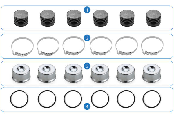 Caliper Bellow and Steel Cap Repair Kit (KNR.191)