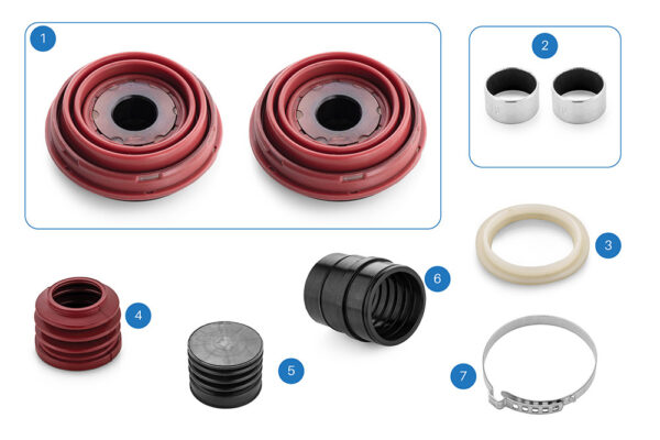 Caliper Boots and Pistons Repair Kit (KNR.329)
