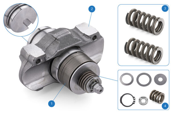 Caliper Adjusting Mechanism 109mm (Assembly) – With Groove (WBC.140)